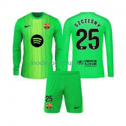 FC Barcelona Matchtröja Szczesny 25 Målvakt Hemma Långärmad ,Fotbollsställ Barn 2025-2026