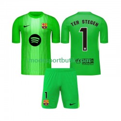 FC Barcelona Matchtröja Ter Stegen 1 Målvakt Hemma Kortärmad ,Fotbollsställ Barn 2025-2026