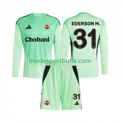 Matchtröja Fenerbahce Ederson Moraes 31 Målvakt Borta Långärmad ,Fotbollsställ Barn 2025-2026