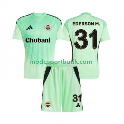 Matchtröja Fenerbahce Ederson Moraes 31 Målvakt Borta Kortärmad ,Fotbollsställ Barn 2025-2026