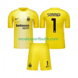 Inter Milan Matchtröja Yann Sommer 1 Målvakt Borta Kortärmad ,Fotbollsställ Barn 2025-2026