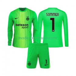 Inter Milan Matchtröja Yann Sommer 1 Målvakt Tredje Långärmad ,Fotbollsställ Barn 2025-2026
