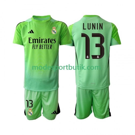 Real Madrid Matchtröja Andriy Lunin 13 Målvakt Borta Kortärmad ,Fotbollsställ Barn 2025-2026