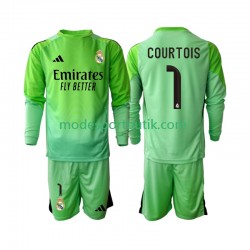 Real Madrid Matchtröja Thibaut Courtois 1 Borta Långärmad ,Fotbollsställ Barn 2025-2026