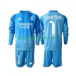Real Madrid Matchtröja Thibaut Courtois 1 Hemma Långärmad ,Fotbollsställ Barn 2025-2026