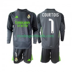 Real Madrid Matchtröja Thibaut Courtois 1 Tredje Långärmad ,Fotbollsställ Barn 2025-2026