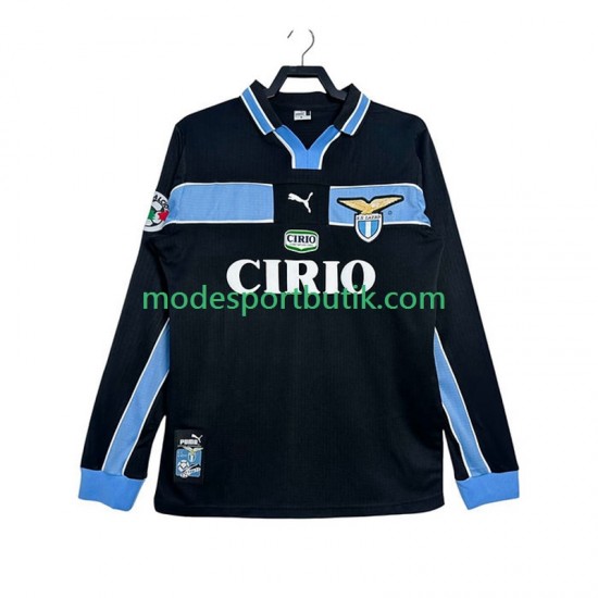 SS Lazio Matchtröja Borta Långärmad ,Herr Retro 1998 1999