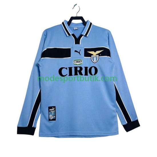 SS Lazio Matchtröja Hemma Långärmad ,Herr Retro 1998 1999