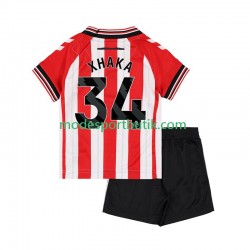 Matchtröja Sunderland Granit Xhaka 34 Hemma Kortärmad ,Fotbollsställ Barn 2025-2026