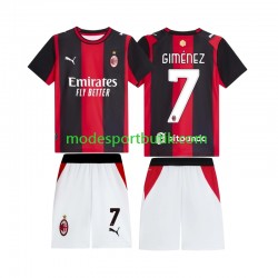 AC Milan Matchtröja Gimenez 7 Hemma 2026-2027 Kortärmad ,Fotbollsställ Barn