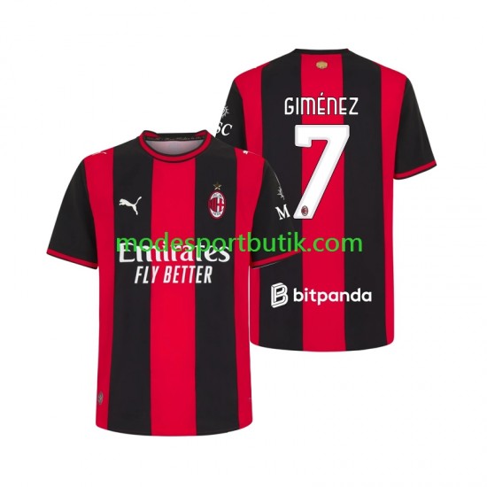 AC Milan Matchtröja Gimenez 7 Hemma 2026-2027 Kortärmad ,Herr