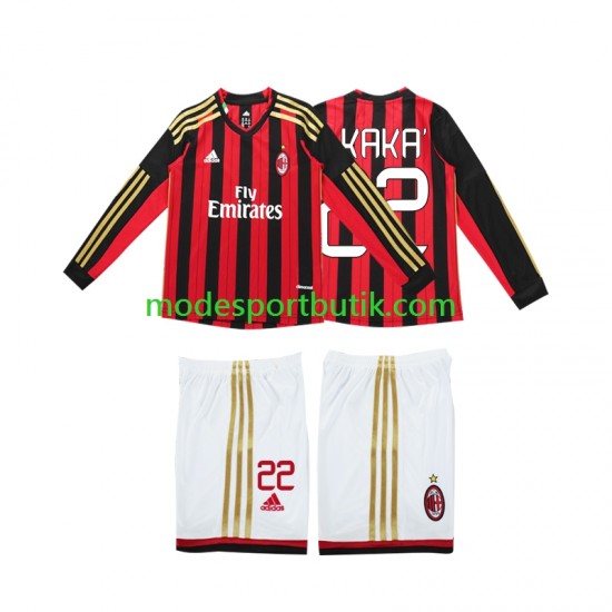 AC Milan Matchtröja Kaka 22 2013 2014 Retro Hemma Långärmad ,Fotbollsställ Barn AC Milan Matchtröja Kaka 22 2013 2014 Retro Hemma Långärmad ,Fotbollsställ Barn