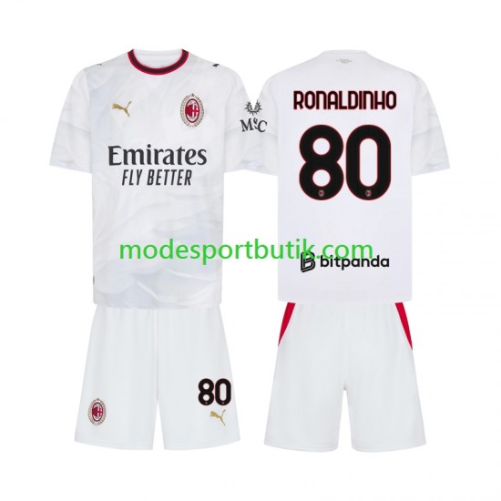 AC Milan Matchtröja Ronaldinho 80 Borta 2026-2027 Kortärmad ,Fotbollsställ Barn AC Milan Matchtröja Ronaldinho 80 Borta 2026-2027 Kortärmad ,Fotbollsställ Barn