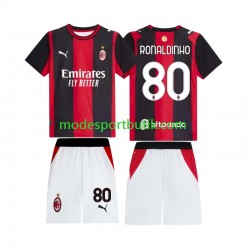 AC Milan Matchtröja Ronaldinho 80 Hemma 2026-2027 Kortärmad ,Fotbollsställ Barn AC Milan Matchtröja Ronaldinho 80 Hemma 2026-2027 Kortärmad ,Fotbollsställ Barn