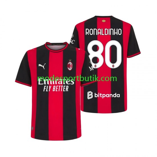 AC Milan Matchtröja Ronaldinho 80 Hemma 2026-2027 Kortärmad ,Herr
