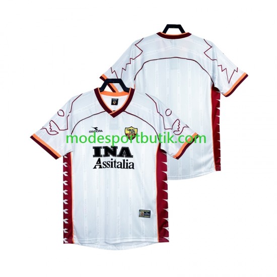 AS Roma Matchtröja 2000 Retro Borta 1999 Kortärmad ,Herr