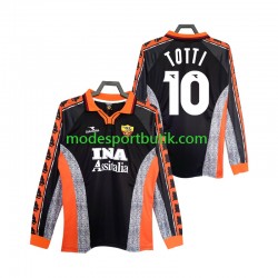 AS Roma Matchtröja Totti 10 Retro Tredje 1998 1999 Långärmad ,Herr