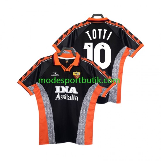 AS Roma Matchtröja Totti 10 Retro Tredje 1998 1999 Kortärmad ,Herr