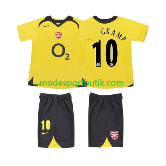 Arsenal Matchtröja BERGKAMP 10 2005 Retro Borta 2006 Kortärmad ,Fotbollsställ Barn