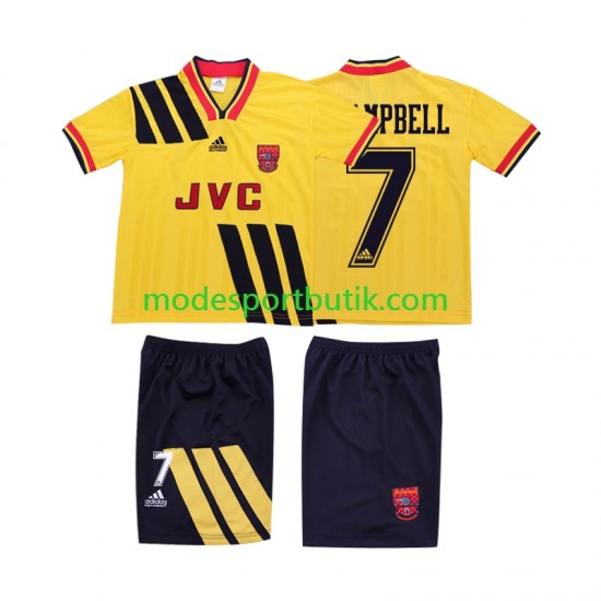Arsenal Matchtröja CAMPBELL 7 1993 1994 Retro Borta Kortärmad ,Fotbollsställ Barn