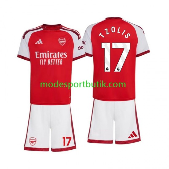 Arsenal Matchtröja Christos Tzolis 17 Hemma 2026-2027 Kortärmad ,Fotbollsställ Barn