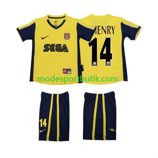 Arsenal Matchtröja Thierry Henry 14 2000 2001 Retro Borta Kortärmad ,Fotbollsställ Barn