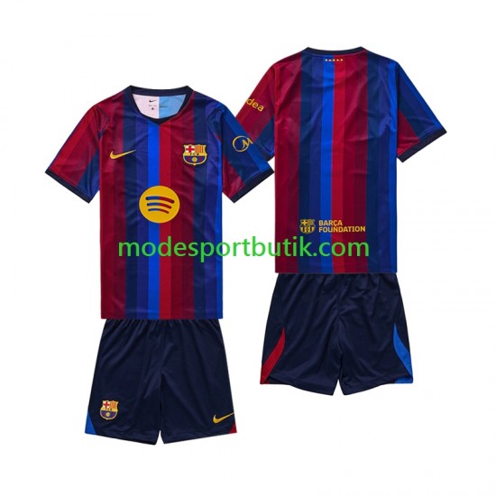 FC Barcelona Matchtröja Hemma 2026-2027 Kortärmad ,Fotbollsställ Barn