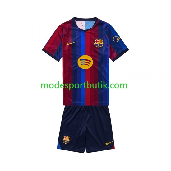 FC Barcelona Matchtröja Hemma 2026-2027 Kortärmad ,Fotbollsställ Barn
