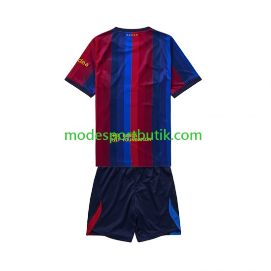 FC Barcelona Matchtröja Hemma 2026-2027 Kortärmad ,Fotbollsställ Barn