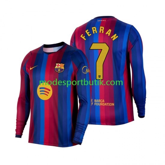FC Barcelona Matchtröja Ferran Torres 7 Hemma 2026-2027 Långärmad ,Herr