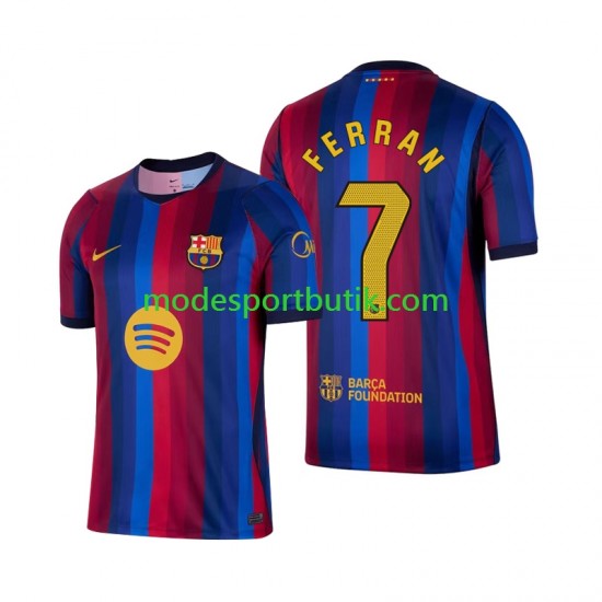 FC Barcelona Matchtröja Ferran Torres 7 Hemma 2026-2027 Kortärmad ,Herr