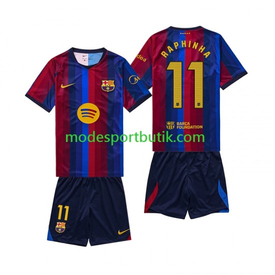 FC Barcelona Matchtröja Raphinha 11 Hemma 2026-2027 Kortärmad ,Fotbollsställ Barn