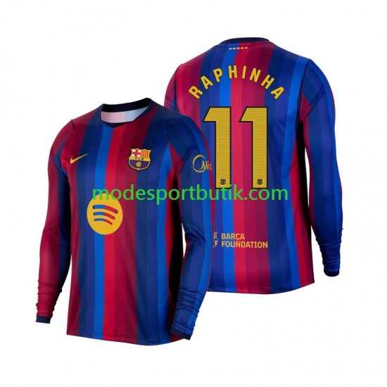 FC Barcelona Matchtröja Raphinha 11 Hemma 2026-2027 Långärmad ,Herr