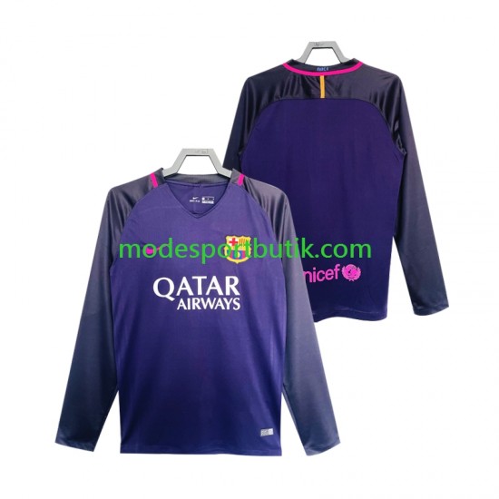 FC Barcelona Matchtröja 2016 2017 Retro Borta Långärmad ,Herr