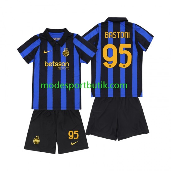 Inter Milan Matchtröja Alessandro Bastoni 95 Hemma 2026-2027 Kortärmad ,Fotbollsställ Barn