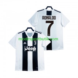 Juventus Matchtröja Cristiano Ronaldo 2018 2019 Retro Hemma Kortärmad ,Herr