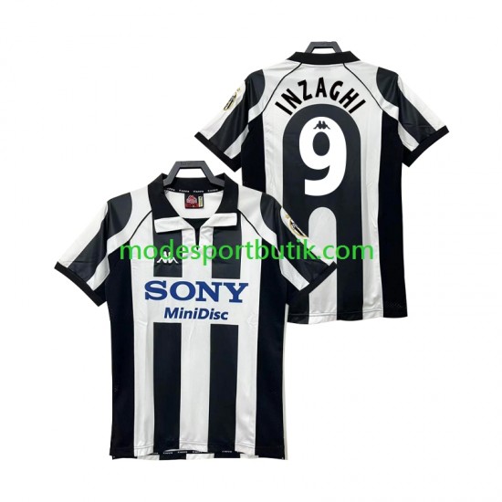 Juventus Matchtröja INZAGHI 9 1997 Retro Hemma 1998 Kortärmad ,Herr