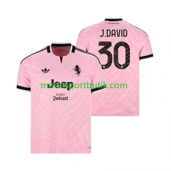 Juventus Matchtröja Jonathan David 30 Borta 2026-2027 Kortärmad ,Herr