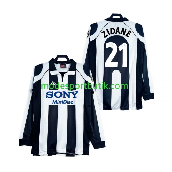Juventus Matchtröja ZIDANE 21 1997 Retro Hemma 1998 Långärmad ,Herr