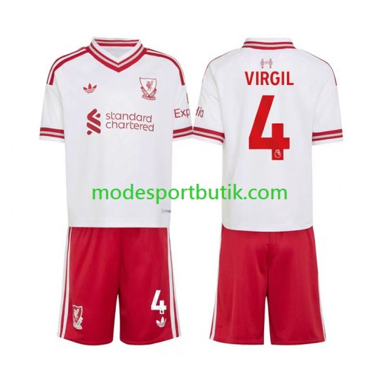 Liverpool Matchtröja Virgil van Dijk 4 Borta 2026-2027 Kortärmad ,Fotbollsställ Barn