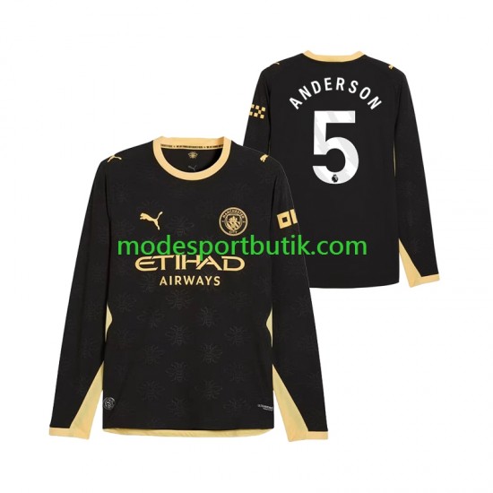Manchester City Matchtröja Elliot Anderson 5 Borta 2026-2027 Långärmad ,Herr