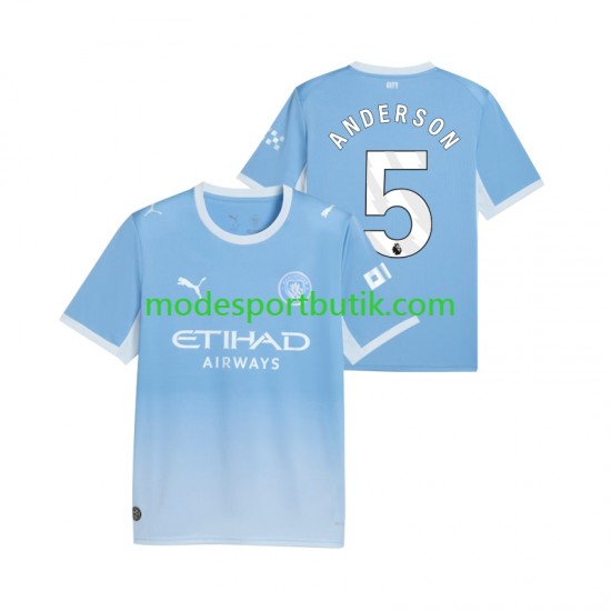 Manchester City Matchtröja Elliot Anderson 5 Hemma 2026-2027 Kortärmad ,Herr
