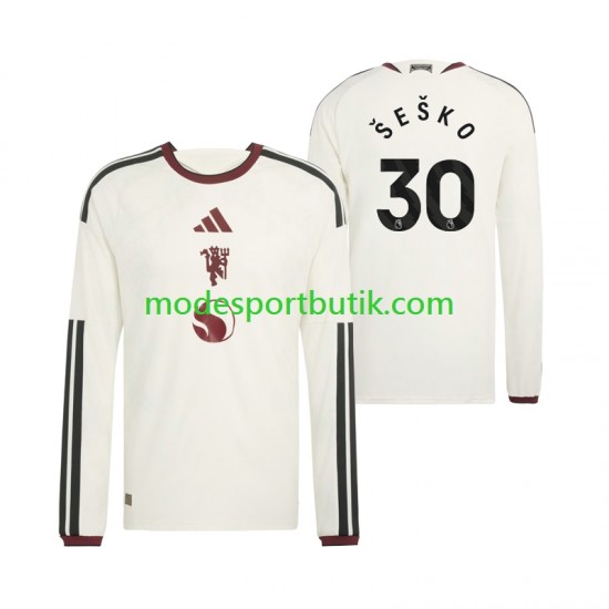 Manchester United Matchtröja Benjamin Sesko 30 Tredje 2026-2027 Långärmad ,Herr