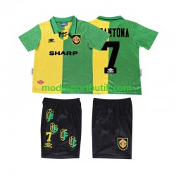 Manchester United Matchtröja CANTONA 7 1992 1994 Retro Tredje Kortärmad ,Fotbollsställ Barn