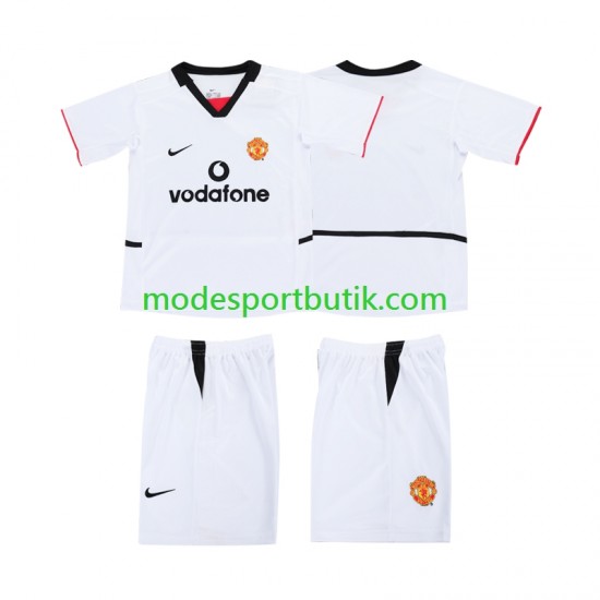Manchester United Football Shirt 2003 Borta 2002 Kortärmad ,Fotbollsställ Barn