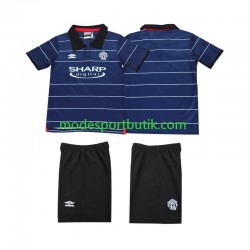 Manchester United Matchtröja 2000 Retro Borta 1999 Kortärmad ,Fotbollsställ Barn