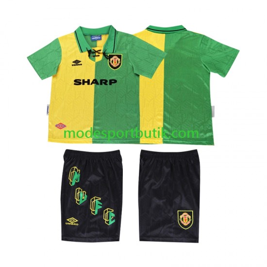Manchester United Matchtröja 1992 1994 Retro Tredje Kortärmad ,Fotbollsställ Barn