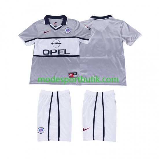 Paris Saint-Germain Matchtröja 2000 2001 Retro Borta Kortärmad ,Fotbollsställ Barn