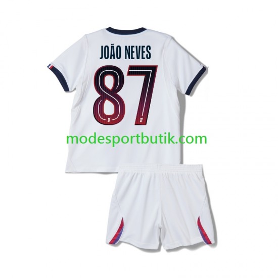 Paris Saint-Germain Matchtröja Joao Neves 87 Borta 2026-2027 Kortärmad ,Fotbollsställ Barn