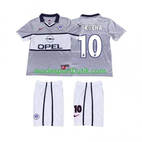 Paris Saint-Germain Matchtröja OKOCHA 10 2000 2001 Retro Borta Kortärmad ,Fotbollsställ Barn